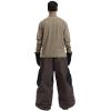 GSOU SNOW Women Men Ski Pants Snowboard Pants Super Baggy Snowboarding Loose Snow Sport Insulation Waterproof Windproof(Coffee Black)