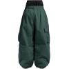 GSOU SNOW Women Men Ski Pants Snowboard Pants Super Baggy Snowboarding Loose Snow Sport Insulation Waterproof Windproof(Dark Green)