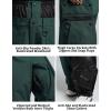 GSOU SNOW Women Men Ski Pants Snowboard Pants Super Baggy Snowboarding Loose Snow Sport Insulation Waterproof Windproof(Dark Green)