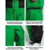 GSOU SNOW Women Men Ski Pants Snowboard Pants Super Baggy Snowboarding Loose Snow Sport Insulation Waterproof Windproof(Green)