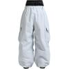 GSOU SNOW Women Men Ski Pants Snowboard Pants Super Baggy Snowboarding Loose Snow Sport Insulation Waterproof Windproof(Grey)