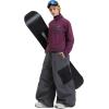 GSOU SNOW Women Men Ski Pants Snowboard Pants Super Baggy Snowboarding Loose Snow Sport Insulation Waterproof Windproof(Grey Black)