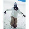 GSOU SNOW Women Men Ski Pants Snowboard Pants Super Baggy Snowboarding Loose Snow Sport Insulation Waterproof Windproof(Khaki)
