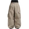 GSOU SNOW Women Men Ski Pants Snowboard Pants Super Baggy Snowboarding Loose Snow Sport Insulation Waterproof Windproof(Khaki)
