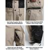 GSOU SNOW Women Men Ski Pants Snowboard Pants Super Baggy Snowboarding Loose Snow Sport Insulation Waterproof Windproof(Khaki)