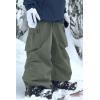 GSOU SNOW Women Men Ski Pants Snowboard Pants Super Baggy Snowboarding Loose Snow Sport Insulation Waterproof Windproof(Military Green)