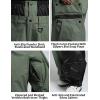 GSOU SNOW Women Men Ski Pants Snowboard Pants Super Baggy Snowboarding Loose Snow Sport Insulation Waterproof Windproof(Military Green)