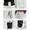 GSOU SNOW Women Men Ski Pants Snowboard Pants Super Baggy Snowboarding Loose Snow Sport Insulation Waterproof Windproof(White)
