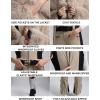 GSOU SNOW Women Ski Suit One Piece Snowsuit Snowboard Faux Fur Collar Slim Jumpsuit Jacket Insulated Windproof Outdoor Winter(Beige-1)