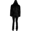 GSOU SNOW Women Ski Suit One Piece Snowsuit Snowboard Faux Fur Collar Slim Jumpsuit Jacket Insulated Windproof Outdoor Winter(Black-1)