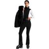 GSOU SNOW Women Ski Suit One Piece Snowsuit Snowboard Faux Fur Collar Slim Jumpsuit Jacket Insulated Windproof Outdoor Winter(Black-1)