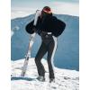 GSOU SNOW Women Ski Suit One Piece Snowsuit Snowboard Faux Fur Collar Slim Jumpsuit Jacket Insulated Windproof Outdoor Winter(Black-1)