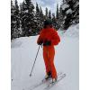 GSOU SNOW Women Ski Suit One Piece Snowsuit Snowboard Faux Fur Collar Slim Jumpsuit Jacket Insulated Windproof Outdoor Winter(Orange)