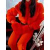 GSOU SNOW Women Ski Suit One Piece Snowsuit Snowboard Faux Fur Collar Slim Jumpsuit Jacket Insulated Windproof Outdoor Winter(Orange)