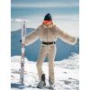 GSOU SNOW Women Ski Suit One Piece Snowsuit Snowboard Faux Fur Collar Slim Jumpsuit Jacket Insulated Windproof Outdoor Winter(White-1)