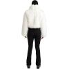 GSOU SNOW Women Ski Suit One Piece Snowsuit Snowboard Faux Fur Collar Slim Jumpsuit Jacket Insulated Windproof Outdoor Winter(White-1)