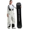 GSOU SNOW Womens Baggy Snowboard Pants Ski Bibs Snow Loose Overalls Waterproof Windproof Insulated Warm(Beige)