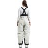 GSOU SNOW Womens Baggy Snowboard Pants Ski Bibs Snow Loose Overalls Waterproof Windproof Insulated Warm(Beige)