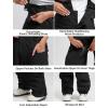 GSOU SNOW Womens Baggy Snowboard Pants Ski Bibs Snow Loose Overalls Waterproof Windproof Insulated Warm(Black)