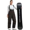 GSOU SNOW Womens Baggy Snowboard Pants Ski Bibs Snow Loose Overalls Waterproof Windproof Insulated Warm(Dark Coffee)