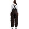 GSOU SNOW Womens Baggy Snowboard Pants Ski Bibs Snow Loose Overalls Waterproof Windproof Insulated Warm(Dark Coffee)