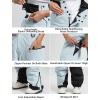 GSOU SNOW Womens Baggy Snowboard Pants Ski Bibs Snow Loose Overalls Waterproof Windproof Insulated Warm(Light Blue)