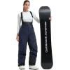 GSOU SNOW Womens Baggy Snowboard Pants Ski Bibs Snow Loose Overalls Waterproof Windproof Insulated Warm(Navy)