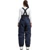 GSOU SNOW Womens Baggy Snowboard Pants Ski Bibs Snow Loose Overalls Waterproof Windproof Insulated Warm(Navy)