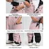 GSOU SNOW Womens Baggy Snowboard Pants Ski Bibs Snow Loose Overalls Waterproof Windproof Insulated Warm(Pink)