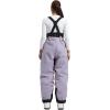 GSOU SNOW Womens Baggy Snowboard Pants Ski Bibs Snow Loose Overalls Waterproof Windproof Insulated Warm(Purple)