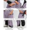 GSOU SNOW Womens Baggy Snowboard Pants Ski Bibs Snow Loose Overalls Waterproof Windproof Insulated Warm(Purple)