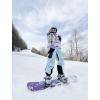 GSOU SNOW Womens Baggy Snowboard Pants Ski Bibs Snow Loose Overalls Waterproof Windproof Insulated Warm(Rose)