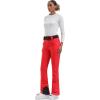GSOU SNOW Womens Ski Pants Slim Fit Waterproof Insulated Snow Pants Flared Winter Outdoor Hiking Warm(Red)