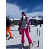 GSOU SNOW Womens Ski Pants Slim Fit Waterproof Insulated Snow Pants Flared Winter Outdoor Hiking Warm(Rose)