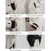 GSOU SNOW Women’s Snowboard Jacket Baggy Ski Jackets Waterproof Snow Hooded Coat Windproof Mountain Winter Outdoor Sports(Beige-1)