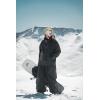 GSOU SNOW Women’s Snowboard Jacket Baggy Ski Jackets Waterproof Snow Hooded Coat Windproof Mountain Winter Outdoor Sports(Black-1)