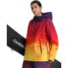 GSOU SNOW Women’s Snowboard Jacket Baggy Ski Jackets Waterproof Snow Hooded Coat Windproof Mountain Winter Outdoor Sports(Yellow)