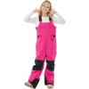 GSOU SNOW Kids Snow Bibs Boys Girls Ski Bib Snowboard Pants Insulated Waterproof Winter Overalls(3-16Years)(Rose)
