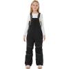 GSOU SNOW Kids Snow Bibs Girls Boys Snow Pants Ski Bib Overall Waterproof Windproof Warm for Winter (3-16Years)(Black)