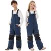 GSOU SNOW Kids Snow Bibs Girls Boys Snow Pants Ski Bib Overall Waterproof Windproof Warm for Winter (3-16Years)(Navy Blue)