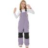 GSOU SNOW Kids Snow Bibs Girls Boys Snow Pants Ski Bib Overall Waterproof Windproof Warm for Winter (3-16Years)(Purple)