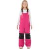 GSOU SNOW Kids Snow Bibs Girls Boys Snow Pants Ski Bib Overall Waterproof Windproof Warm for Winter (3-16Years)(Rose Red)