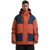 GSOU SNOW Men Ski Jacket Snowboard Snow Coat Warm Winter Waterproof Mountain Hooded(Brick Red Navy Blue)