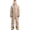 GSOU SNOW Men Ski Suit One Piece Snowsuit Snowboard Jumpsuit Jacket Pant Set Insulated Windproof Outwear Winter(Khaki)
