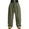 GSOU SNOW Mens Snow Pants Women Baggy Snowboard Pants Loose Fit Insulated Windproof Waterproof for Ski Hiking Winter Outdoor(Army Green)