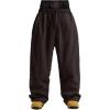 GSOU SNOW Mens Snow Pants Women Baggy Snowboard Pants Loose Fit Insulated Windproof Waterproof for Ski Hiking Winter Outdoor(Dark Coffee)