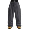 GSOU SNOW Mens Snow Pants Women Baggy Snowboard Pants Loose Fit Insulated Windproof Waterproof for Ski Hiking Winter Outdoor(Dark Gray)