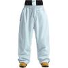 GSOU SNOW Mens Snow Pants Women Baggy Snowboard Pants Loose Fit Insulated Windproof Waterproof for Ski Hiking Winter Outdoor(Ice Blue)