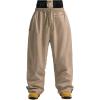 GSOU SNOW Mens Snow Pants Women Baggy Snowboard Pants Loose Fit Insulated Windproof Waterproof for Ski Hiking Winter Outdoor(Khaki)