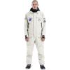 GSOU SNOW Ski Suits Women Men One Piece Snow Suits Waterproof Windproof Men Snowsuit Insulated Ski Jumpsuit for Snow Sports(Beige)
